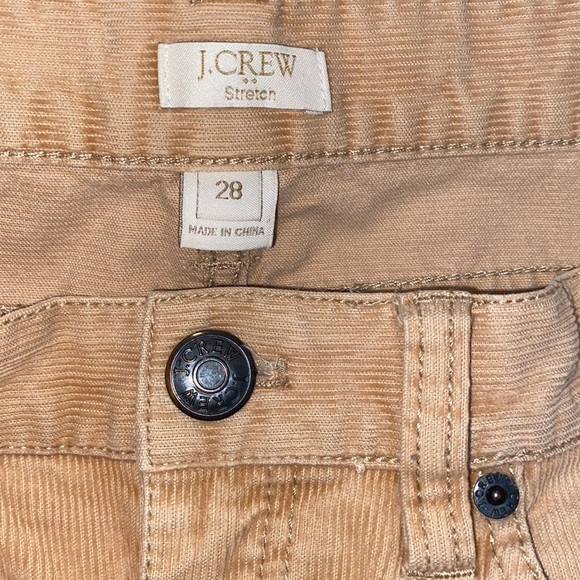 Size 28- J. Crew Tan Corduroy Pants - Picture 3 of 3